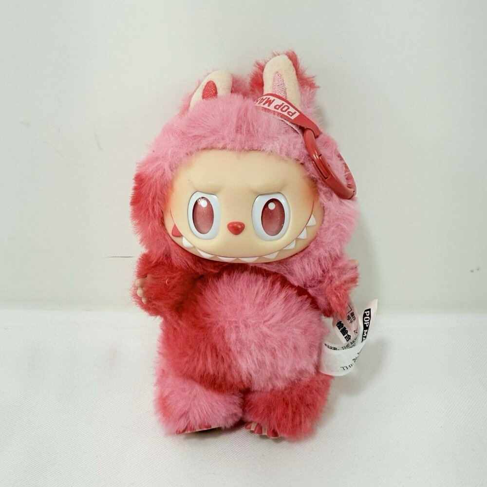 Authentic Pop Mart Labubu V3 Monsters Keyring Figure Toy Pink Big Energy Limited